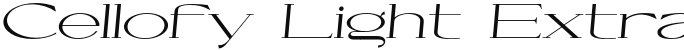 Cellofy Light Extra Expanded Italic