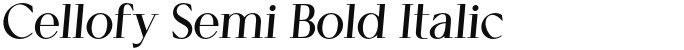 Cellofy Semi Bold Italic