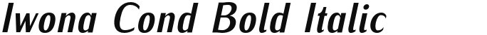 Iwona Cond Bold Italic