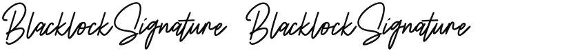 BlacklockSignature font download