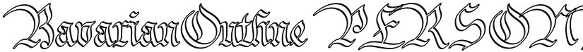 Bavarian Outline PERSONAL font download