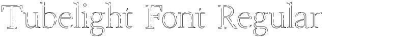 Tubelight Font font download