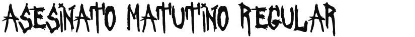 Asesinato Matutino font download