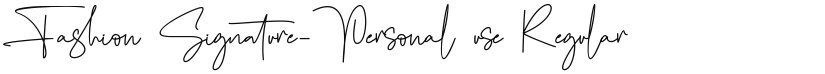 Fashion Signature-Personal use font download