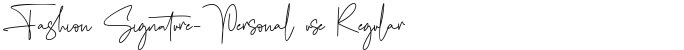 Fashion Signature-Personal use Regular