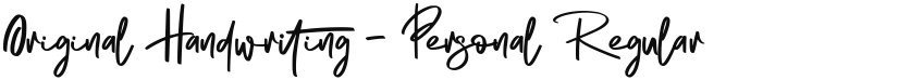 Original Handwriting - Personal font download