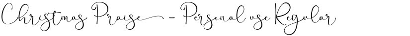 Christmas Praise - Personal use font download