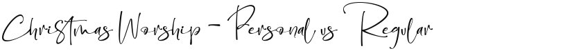 Christmas Worship - Personal us font download