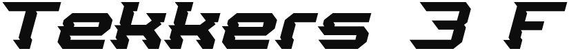 Tekkers 3 FV font download