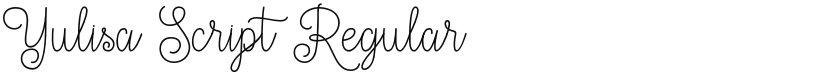 Yulisa Script font download