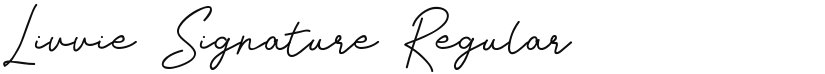 Livvie Signature font download