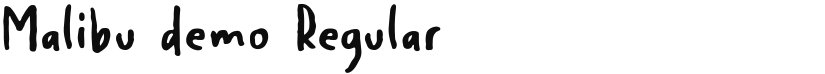 Malibu demo font download