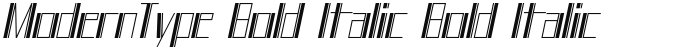 ModernType Bold Italic Bold Italic