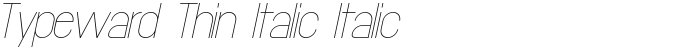 Typeward Thin Italic Italic