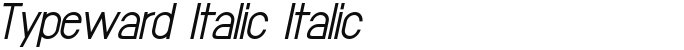 Typeward Italic Italic