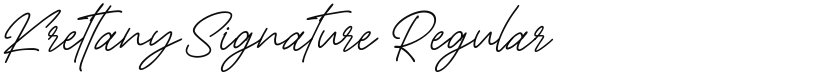 Krettany Signature font download
