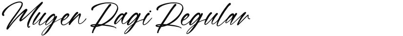 Mugen Ragi font download