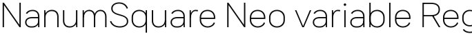 NanumSquare Neo variable Regular
