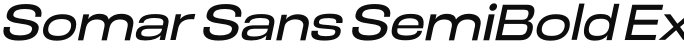Somar Sans SemiBold Expanded Italic