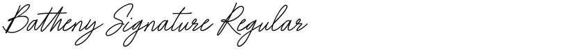 Batheny Signature font download