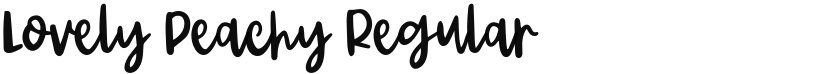 Lovely Peachy font download