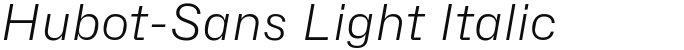 Hubot-Sans Light Italic