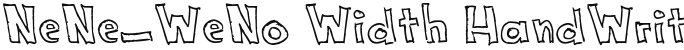 NeNe_WeNo Width HandWrite