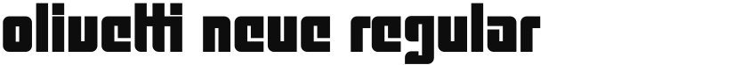 Olivetti Neue font download