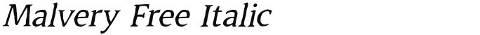 Malvery Free Italic