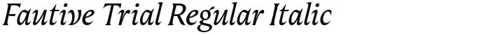Fautive Trial Regular Italic