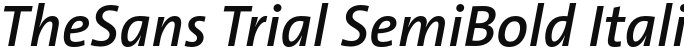 TheSans Trial SemiBold Italic