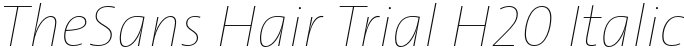 TheSans Hair Trial H20 Italic