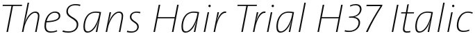 TheSans Hair Trial H37 Italic