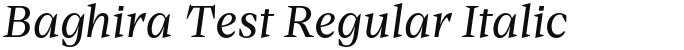 Baghira Test Regular Italic