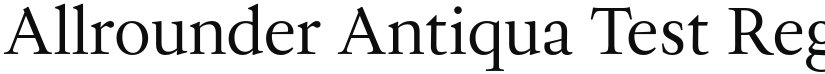 Allrounder Antiqua Test font download