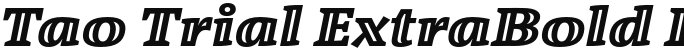 Tao Trial ExtraBold Italic