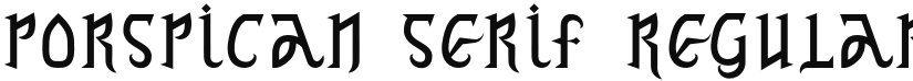 Porspican Serif font download