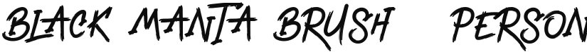 Black Manta Brush - Personal Us font download