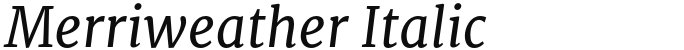 Merriweather Italic