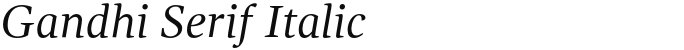 Gandhi Serif Italic