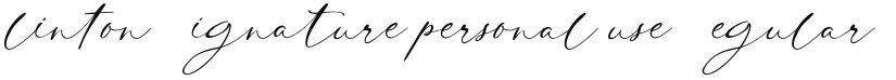 Clinton Signature personal use font download