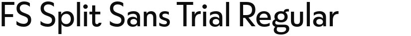 FS Split Sans Trial font download