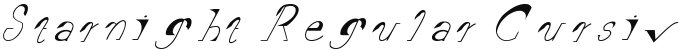 Starnight Regular Cursive Font Regular