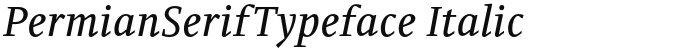 PermianSerifTypeface Italic