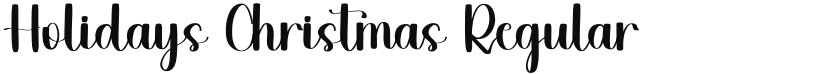 Holidays Christmas font download