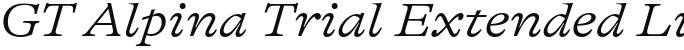 GT Alpina Trial Extended Light Italic