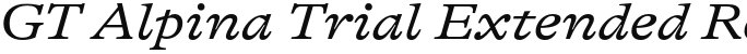 GT Alpina Trial Extended Regular Italic