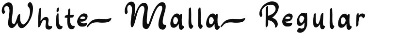 White Malla font download