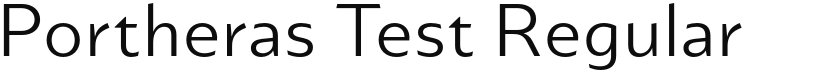 Portheras Test font download