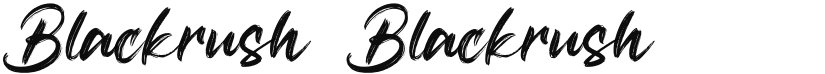 Blackrush font download